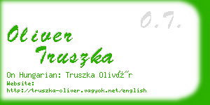 oliver truszka business card